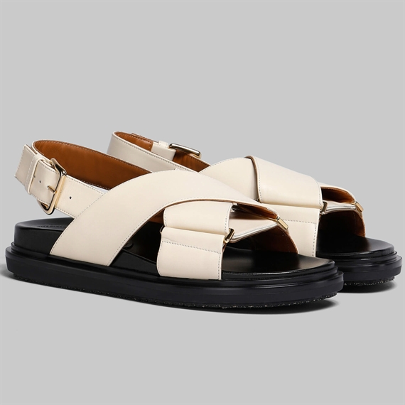 MARNI Fussbett Sandaler, Silk White